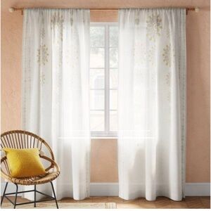 Opalhouse Amber Medallion Sheer Curtain Panel Off White 95"